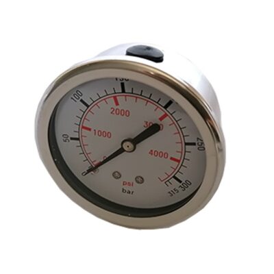 Manometr glicerynowy D63 0-400 bar 1/4″ AG wejście tylne
