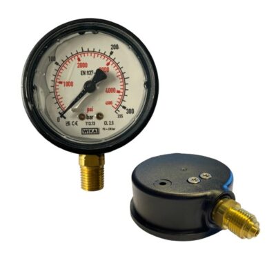 Manometr glicerynowy D50 0-315 bar 1/4″ AG WIKA wejście boczne