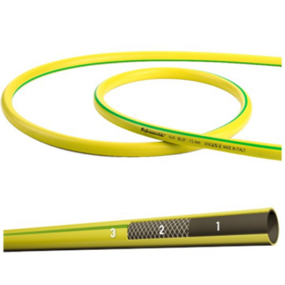 Wąż ogrodowy 4-warstwowy 1/2″ Wzmocniony PVC z Końcówkami 25m